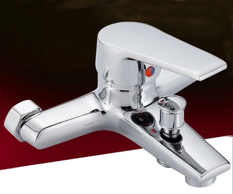 Vòi sen tắm nóng lạnh đồng thau sáng bóng Lanka mã CS07