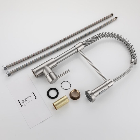 Vòi rửa chén nóng lạnh thân uốn mềm INOX 304 LANKA VRCNL23