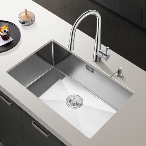 Chậu Rửa Chén 1 Hộc INOX 304 Âm Bàn Dày 3mm LANKA 6845DT