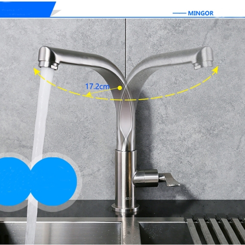 VÒI RỬA CHÉN LẠNH INOX 304 MỜ LANKA VRCL03