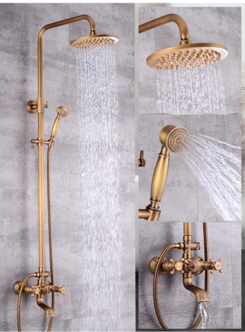 SEN CÂY TẮM ĐỨNG ĐỒNG CỔ ĐIỂN - MẠ VÀNG CAO CẤP mã SC09