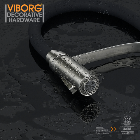 Vòi Rửa Chén Nóng Lạnh Thân Mềm Inox 304 Mờ Lanka VRCNL13