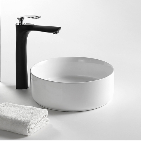 LAVABO SỨ ĐẶT BÀN HÌNH TRÒN LANKA MÃ LB28