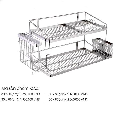 Kệ úp chén bát inox 304 mã KC03