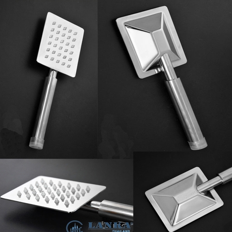 VÒI SEN VUÔNG TẮM ĐỨNG VUÔNG INOX 304 SÁNG BÓNG mã SC07