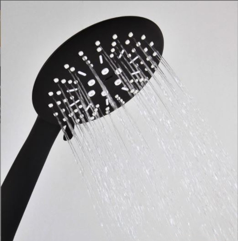 Vòi sen tắm đứng mẫu tròn màu đen sơn tỉnh điện LANKA mã SC15