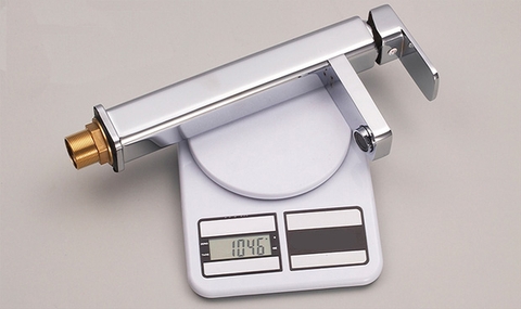 Vòi Lavabo Vuông Nóng Lạnh Đồng Thau Mạ Crome Cao 3 Tấc LANKA LBNL20