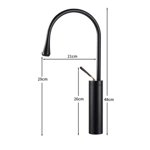 Vòi Lavabo Nóng Lạnh Sơn Tĩnh Điện Đen LANKA LB20