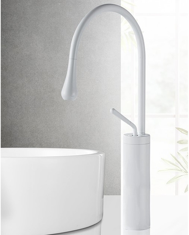 Vòi Lavabo Nóng Lạnh Sơn Tĩnh Điện Trắng LANKA LB21