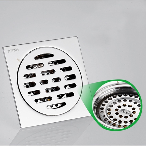 Phểu thoát sàn 15cm Inox 304 mờ