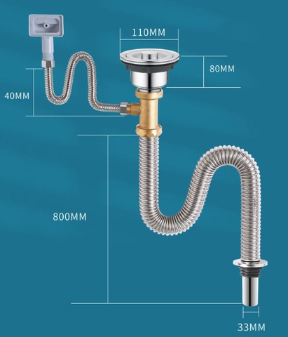 Bộ xã Bồn Rửa Chén 1 Hộc Inox 304