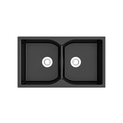 Chậu Rửa Chén Đá 2 Ngăn Cao Cấp T8650-T01 Đen