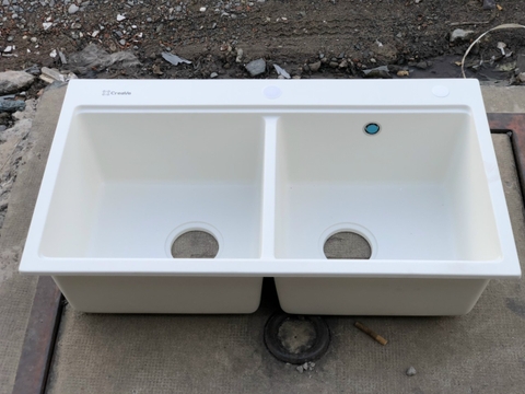 Chậu Rửa Chén Đá Trắng 2 Hộc Australia G-T8046