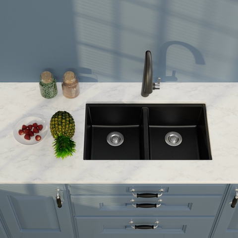 Chậu Rửa Chén Đá 2 Hộc Australia U7646-G01 Đen