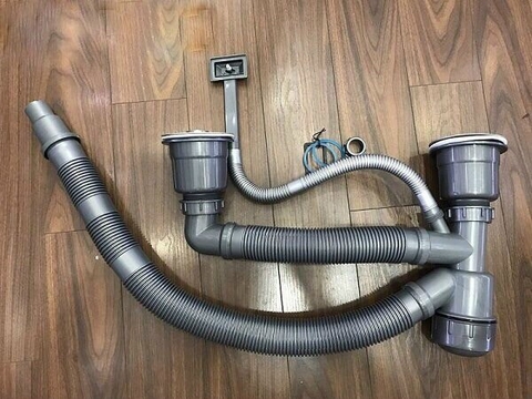 Bộ Xả Bồn Rửa Chén Đôi loại dày ( ỐNG LỚN THOÁT NƯỚC NHANH)