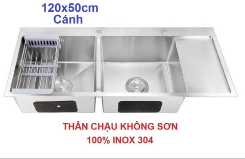 CHẬU RỬA CHÉN INOX 304 KHÔNG SƠN 1 CÁNH CHỜ