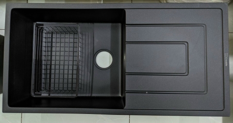 Chậu Rửa Chén Đá 1 Hộc Có Cánh Australia T10050-I01 Đen