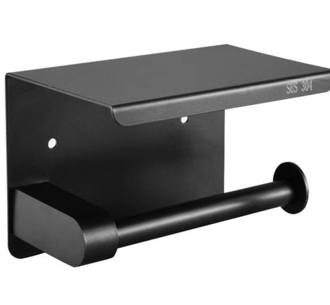 Kệ Để Giấy Vệ Sinh Inox 304 Sơn tỉnh điện màu đen HG03