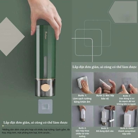 Bình đựng nước rửa tay tay dán tường