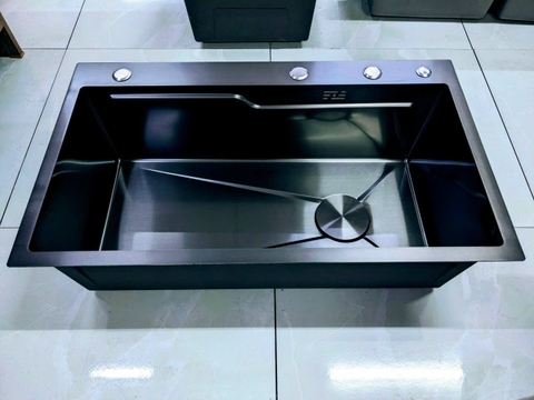 Chậu Rửa Chén 1 Hộc Inox Phủ Nano Xám 7545DT