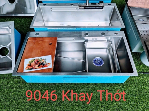 Chậu rửa chén 1 hộc cở lớn INOX 304 9046 LANKA
