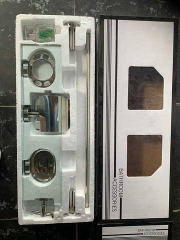 COMBO Phụ kiện kệ nhà tắm 6 món inox 304