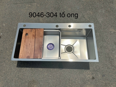 Chậu rửa chén 1 hộc cở lớn INOX 304 9046 LANKA