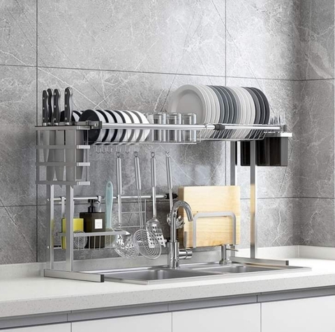 Kệ để bát trên chậu rửa inox 304 cao cấp mã KC18