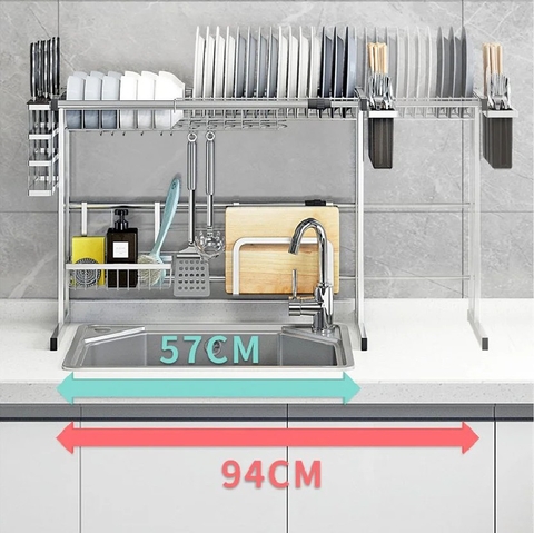 Kệ để bát trên chậu rửa inox 304 cao cấp mã KC17