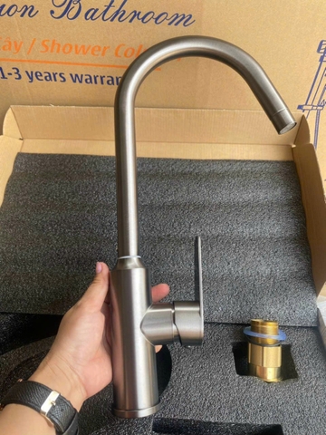 Vòi rửa chén nóng lạnh Inox 304 màu ghi xám LANKA VRCNL20