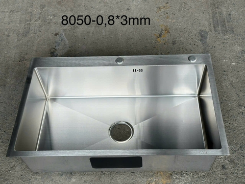 Chậu rửa chén 1 hộc INOX 304 cở lớn 80x50cm LANKA