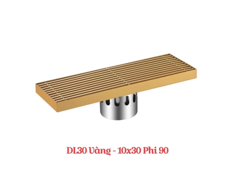 Phiễu Thoát Sàn Dài Chống Hôi INOX 304 Mạ Vàng và Xám PT08