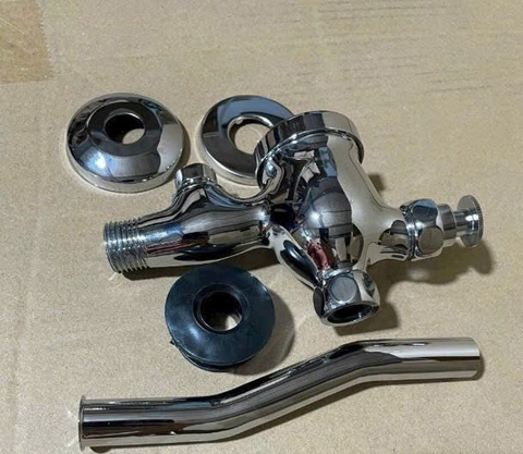 Bộ phụ kiện van xả nhấn tiểu nam bằng đồng 01 LANKA