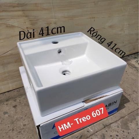 Chậu Lavabo Vuông Treo Tường Lanka LB08