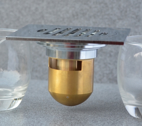 Phiễu Thoát Sàn Chống Hôi Đồng Thau Bóng LANKA TS01