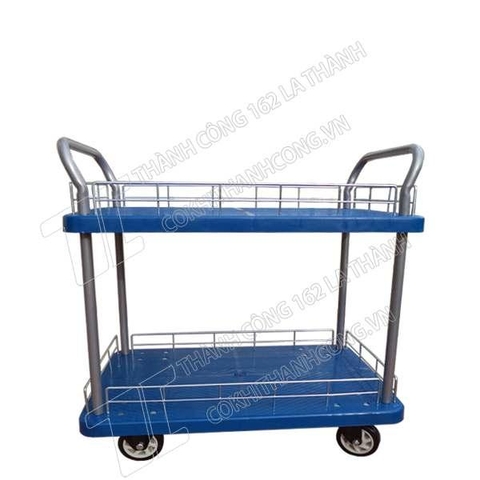 Xe đẩy 2 tầng FD300T2S2 sàn nhựa 2 tay đẩy