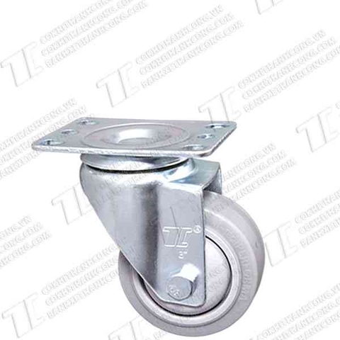 Bánh xe AHQ75 cao su nhiệt xám Quay