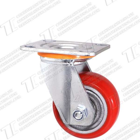 Bánh xe BHK100 Pu gang Hàn Quốc Quay