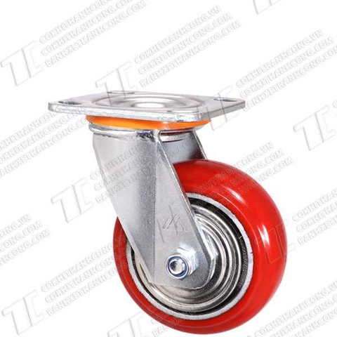 Bánh xe BHK125 Pu gang Hàn Quốc Quay