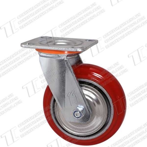 Bánh xe BHK150 Pu gang Hàn Quốc Quay