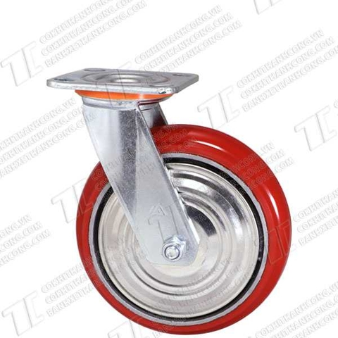 Bánh xe BHK200 Pu gang Hàn Quốc Quay