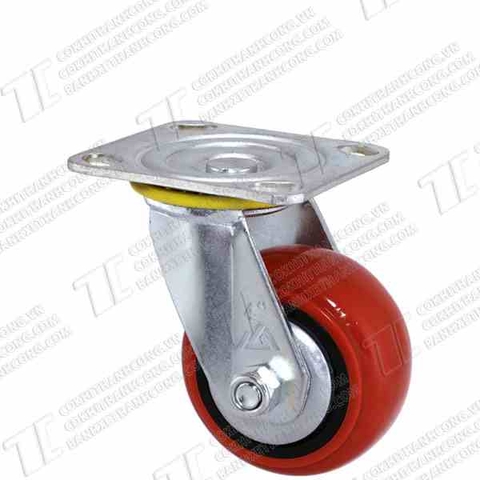 Bánh xe BRK100 Nhựa đỏ Quay