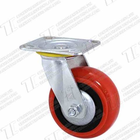 Bánh xe BRK125 Nhựa đỏ Quay