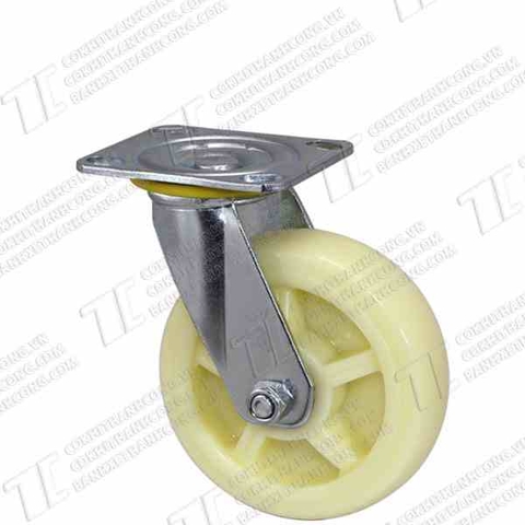 Bánh xe BRK150 PP nhựa trắng Quay