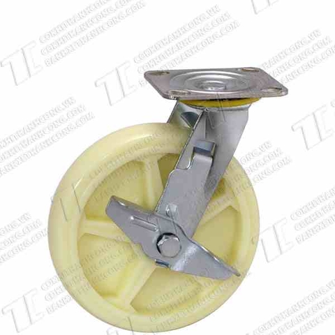Bánh xe BRK200 PP nhựa trắng Khóa1