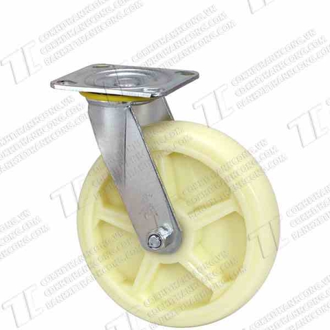 Bánh xe BRK200 PP nhựa trắng Quay