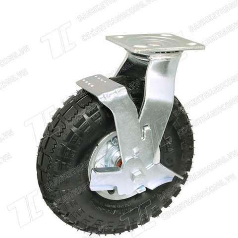Bánh xe cao su lốp hơi HBH260 Khóa