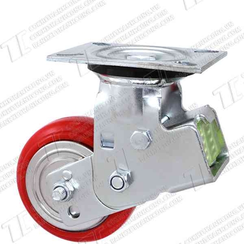 Bánh xe giảm xóc BGX125 Pu gang Hàn Quốc Quay