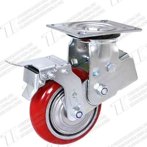 Bánh xe giảm xóc BGX150 Pu gang Hàn Quốc Khóa