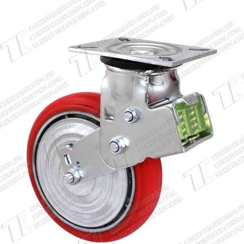 Bánh xe giảm xóc BGX200 Pu gang Hàn Quốc Quay